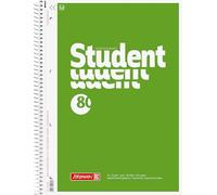 Bloc de notas Fuente Estudiante universitario Block, encuadernación en espiral, 4 veces, 70 g/m², A4, 80 hojas