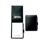 Bloc de notas funda DIN A7, incl. bloque + MiniPen, Negro, De Nuestra Original Cambridge Top Grain Serie, by Delmon Varone - Fabricado en Alemania.