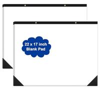 Bloc de notas grande en blanco de 22 x 17 pulgadas, 100 hojas/200 páginas, bloc de notas de papel blanco de 100 g/m² para oficina, escuela, hogar (2 unidades)