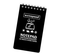 Bloc de notas impermeable, cuaderno de escritura bajo la lluvia - Cuaderno de campo impermeable | Bloc de notas de diario portátil, bloc de notas de bolsillo , 50 páginas para acampar al aire