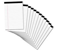 Bloc de notas legales de 5 x 8 pulgadas, paquete de 12 blocs de notas perforadas con rayas universitarias para trabajo, estudio, lista de toma de notas diarias, bloc de notas forrado, bloc de notas