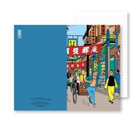 Bloc de Notas Libreta Tintín y Milú en el Rickshaw Loto Azul 12,5x20cm (54384)