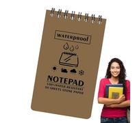 Bloc de notas para todas las estaciones - Bloc de notas impermeable, bloc de notas para diario impermeable | Bloc de notas portátil, cuaderno con 50 páginas para excursiones de camping