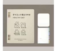 Bloc de notas personal de tapa dura, cuadernos con anillas forradas con divisores, blocs de notas impermeables para estudio, trabajo, reuniones, libro de ejercicios de proyectos (B5 estilo B)