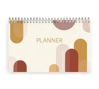 Clairefontaine 116069C Terracotta, Bloc planner encuadernación integral encabezado, 22 x 14 cm, 53 hojas impresas