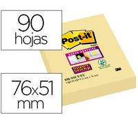 Bloc de Notas Post-It Super Sticky 476X72mm con 90 Hojas 565 Amarillo Canario