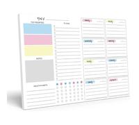 Bloc de notas semanal de 52 hojas, 28,4 x 21 cm, sin fecha, con prioridades, notas y seguimiento de hábitos, organizador de horarios, papel grueso y suave, perfecto para el trabajo, la escuela y el