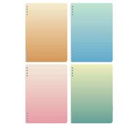 Bloc de notas simple de bobina de color sólido con 4 libros, personalidad creativa, diario estudiantil, sin límites