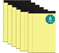 Bloc de notas tamaño A5, bloc de notas tamaño A5, paquete de 6 mini bloc de notas rayado universitario, impresión de doble cara, bloc de notas pequeño, bloc de notas perforado, papel rayado A5, papel