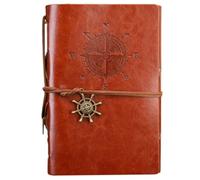Bloc de notas vintage - Cuaderno de diseño pirata diario personal, planificador, material escolar, diario, suministros educativos, artículos de papelería esenciales para hombres, mujeres y jóvenes
