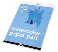 Bloc de papel acuarela, A4, 21 x 30 cm, 180 cm, blanco, 20 hojas A4 21x30