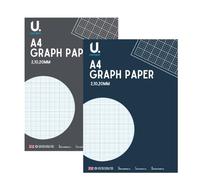 Bloc de papel cuadriculado A4 para matemáticas, cuadrícula de 2 mm, tarea escolar (1)