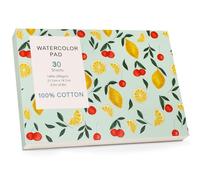 Bloc de papel de acuarela de 300 g/m², cuaderno de bocetos de algodón A5, 30 hojas, prensa en frío, papel de acuarela para artistas, estudiantes, pintura artística, dibujo, medios mixtos