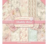 Bloc de papel de doble cara Stamperia Intl - Shabby Rose 30,5 x 30,5 (12"" x 12"")