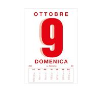 Bloc de pared Monstre - Calendario de pared con impresión a 1 color - Diseño elegante y funcional para casa y oficina 21 x 14 cm