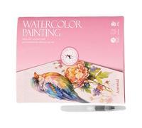 Bloc de pintura de acuarela, libro de trabajo de acuarela para principiantes, libro de trabajo de pintura en lienzo para adultos, libro de arte creativo para colorear con pintura y pincel de 12