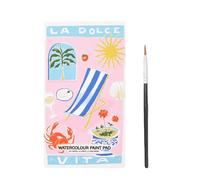 Bloc de pintura de acuarela: mini juego con pincel, libro de viaje portátil para pintar por niños y adultos.