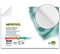 Bloc dibujo liderpapel artistico encolado 210x297 mm 30 hojas 120g/m2 sin recuadro