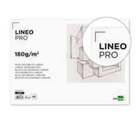 Bloc dibujo liderpapel lineal espiral 460x325mm 20 hojas 180 g/m2 con recuadroperforado