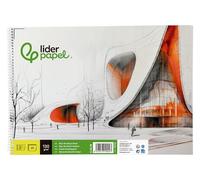 Bloc dibujo liderpapel lineal vanguardia 230x325mm 20 hojas 130g/m2 con recuadro perforado.