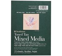 Strathmore (462-206 Bloc Enc 6x8 15H Mix Media (400) 300g Bronceado, Cartón, Tan