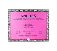 Bloc Enc 4L 41x51 20H Arches Aquarelle 100% Satin 300g Blanc Nat
