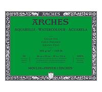 Bloc Enc 4L 46x61 20H Arches Aquarelle 100% Fino 300g Blanc Nat