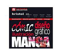 Bloc Encolado Bristol Para Comic Y Manga 250 grms M2 20 Hojas 29,7 X 42 cms Sakura Negro