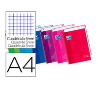 Bloc Espiral Oxford Tapa Extradura Microperforado Din A4 80 Hojas Cuadros 5Mm Colores Surtidos
