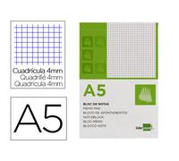 Bloc notas liderpapel cuadro 4mm a5 80 hojas 60g/m2 perforado - BN03