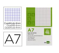 Bloc notas liderpapel cuadro 4mm a7 80 hojas 60g/m2 perforado - BN09