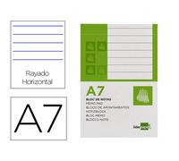 Bloc notas liderpapel horizontal a7 80 hojas 60g/m2 perforado - BN11