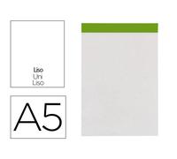 Bloc notas liderpapel liso a5 80 hojas 60 g/m2 perforado sin tapa - BN20