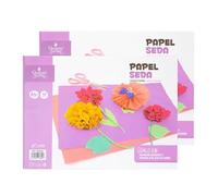 BLOC PAPEL SEDA QUIJOTE PAPER WORLD - Papel seda, tamaño A4, 20 Hojas, 21x29,7cm para manualidades y scrapbooking, 10 colores - PACK 2 Uds