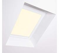 Bloc persianas para Ventana de Techo Velux, Marco de Aluminio Blanco, Color Crema Opaco, C1