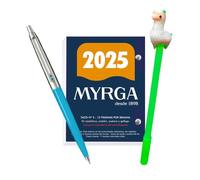 Bloc Taco Calendario MYRGA de sobremesa o escritorio año 2026 650 páginas + 1 Bolígrafo Inoxcrom B77 Cromado + Bolígrafo de diseño