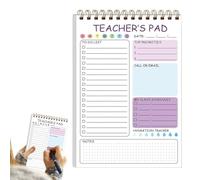 Blocas de notas para maestros, Pads de notas de maestros - 50 hojas de notas para maestros,Memo de enlace de bobina doble, 5.8 x 8.3 pulgadas, debe tener un lindo planificador diario para el aula, cit