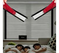 Bloccante Della Luce Della Bloqueadores de Luz para Ventanas y Persianas, Tiras Autoadhesivas de PVC en Forma de L Que Bloquean La Luz, Moldura Lateral para Ventanas a Medida(Black,34in/86cm)