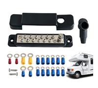 Blocco Terminale - Adattatore Per Guida Di Potenza | A 12 Posizioni con Copertura, aprox. 117 g, 7 x 3 x 2,5 cm, Striscia Terminale In Rame Per Barca, coche, camper, Impianto Audio E Batteria