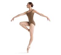 Bloch Dance Faire - Maillot de Tirantes para Mujer, Mujer, Faire Microlux - Maillot de Tirantes, L5605, Almendra, M