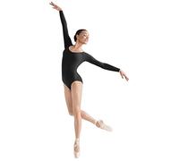 Bloch Dance Lepsi Microlux - Leotardo de Manga Larga para Mujer, Color Negro, Talla M