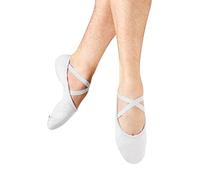 Bloch Dance Men's Pump Split Sole Canvas Ballet Slipper/Shoe, Zapatillas de Baile Hombre, Blanco Opulento Jardín, 35.5 EU