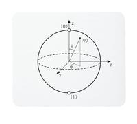 Bloch Sphere - Alfombrilla de ratón Quantum Bit para mouse, accesorios de escritorio, alfombrilla de ratón de física, matemáticas, 240 x 200 x 4 mm, color: Qubit