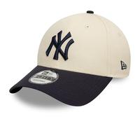 Block 9Forty Gorra Ajustable NY Yankees Beige Azul Oscuro, Talla: Talla Única, Beige, M