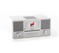 Block Aurora sistema estéreo con altavoces integrados para un sonido potente en blanco brillante