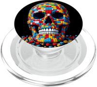 Block Builder Bricks Halloween Skeleton Master Builder Skull PopSockets PopGrip para MagSafe