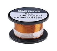 Block Cul 100/1,00 - Alambre de cobre lacado, diámetro de 1,00 mm, peso 100 g