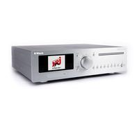 Block CVR-200 Receptor estéreo Blu-ray con Internet y salida de música de 2 x 100 W para streaming y reproducción de vídeo en color plata diamante