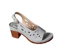 Block Heel Sandalias Mujer Reino Unido,Platform Correa Tobillo Slingback Tacón Medio Peep Toe Hebilla Transpirable