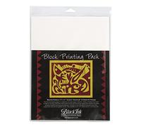 Block Printing Paper Pack By Black Ink Papers-White 9"X12" 25/Pkg
